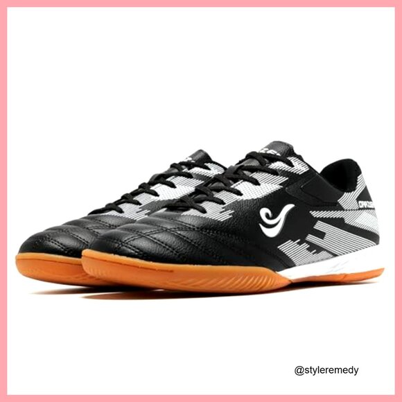 Indoor Soccer Shoes Futsal Training Athletic Sneaker Flat Rubber Outsole